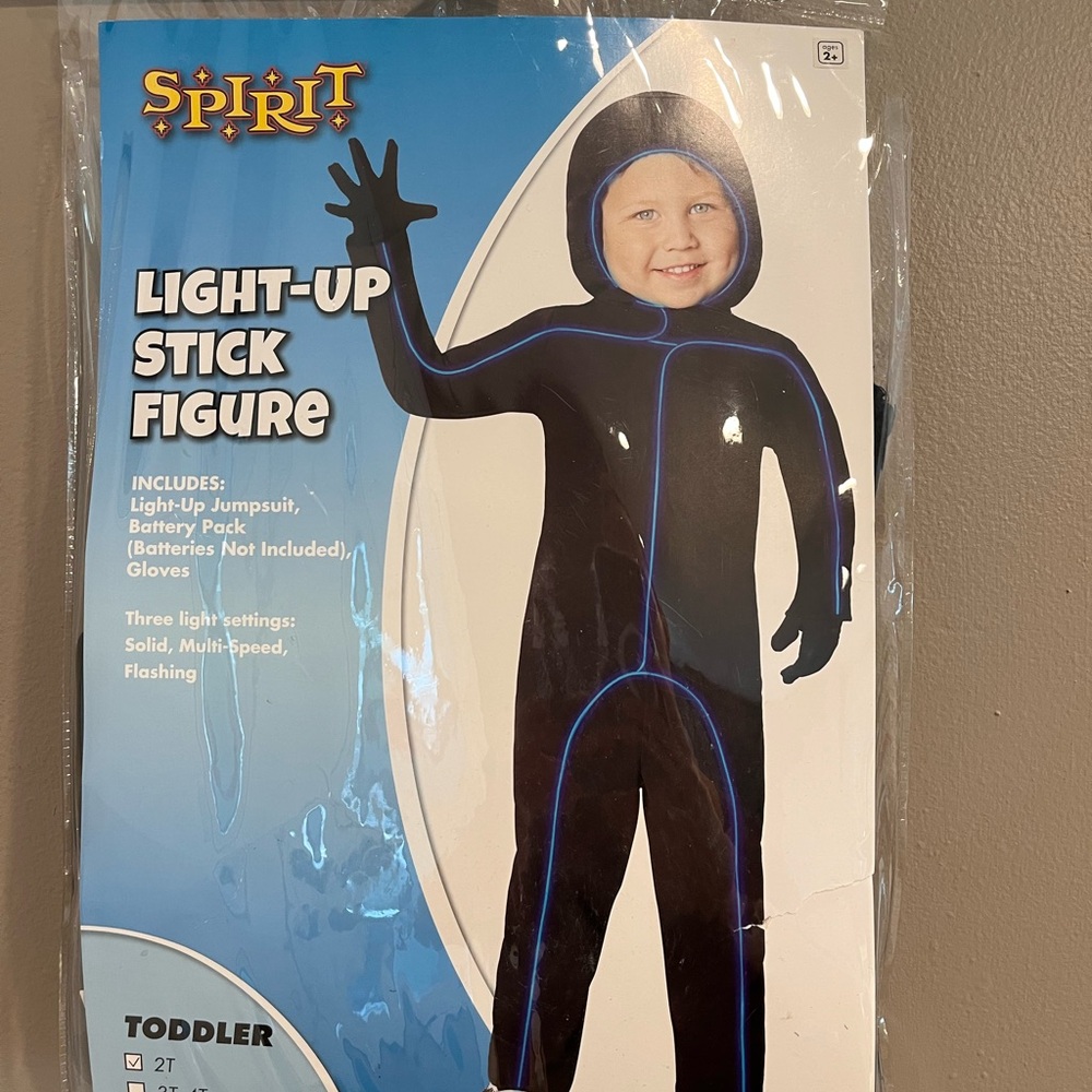 Spirit Halloween Light-Up Stick Figure Costume for Kids 2T